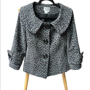 Vintage Charles Gray London Animal Print Blazer Coat in Size Medium